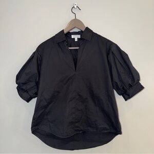 AYR Women’s Black Puff-Sleeve Blouse Women’s Small